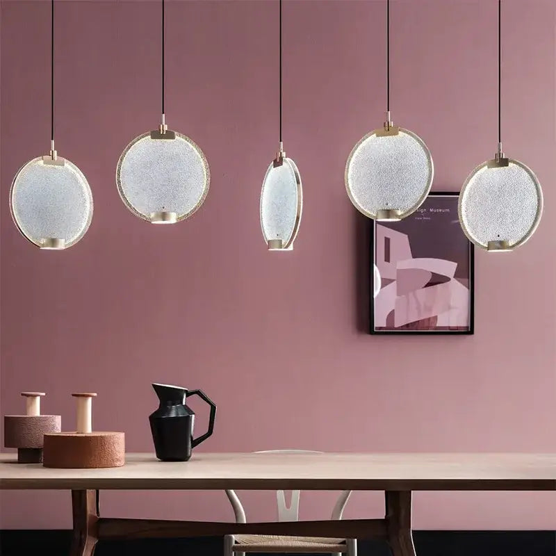 Clear Glass Art-Deco Sphere Pendant