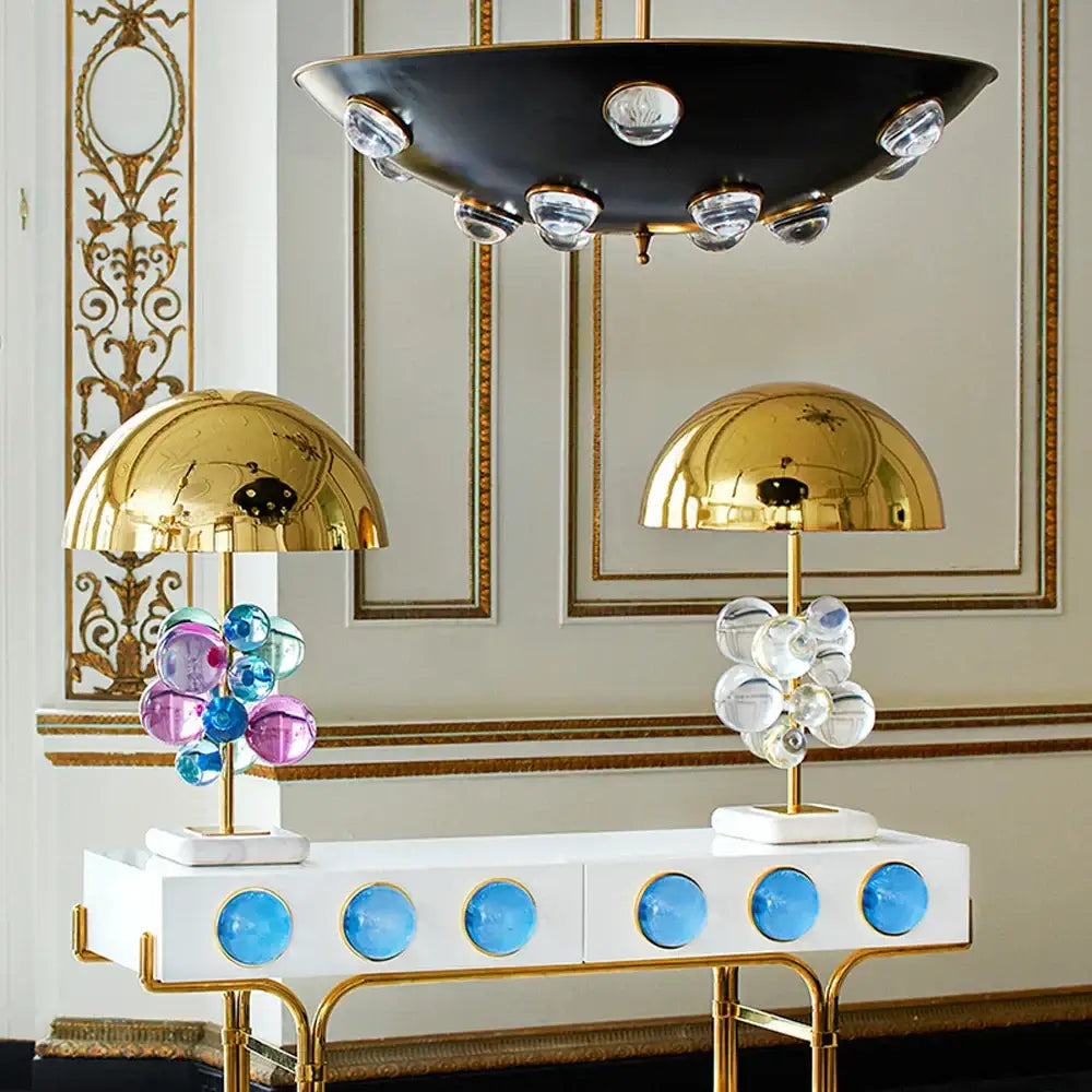 Gold Crystal Bubble Desk Lamp