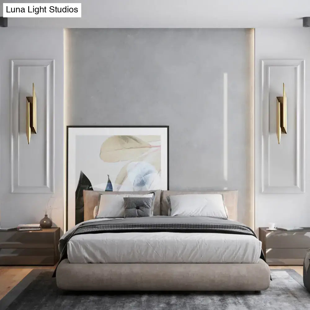 Gold Geometric Wall Sconce