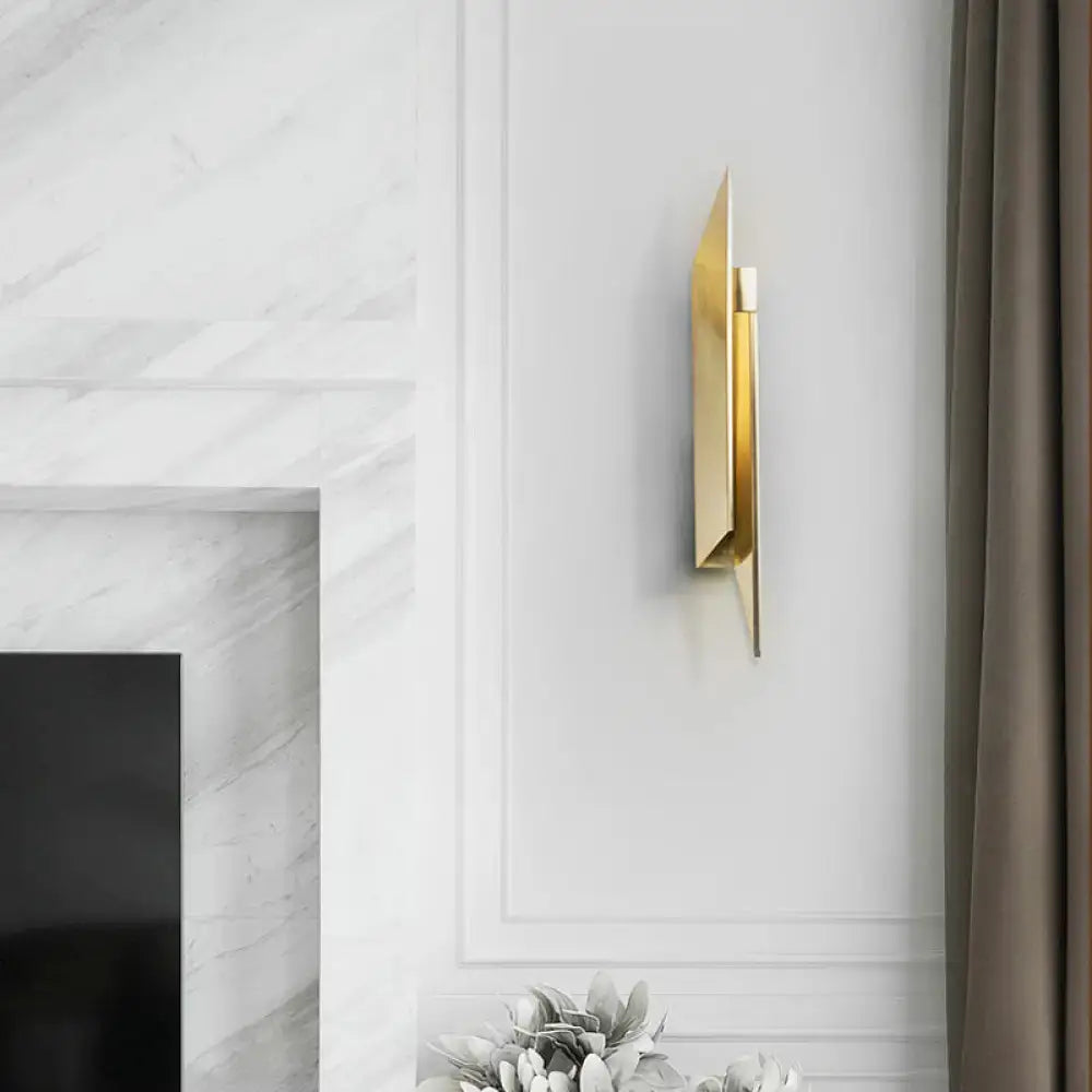 Gold Geometric Wall Sconce