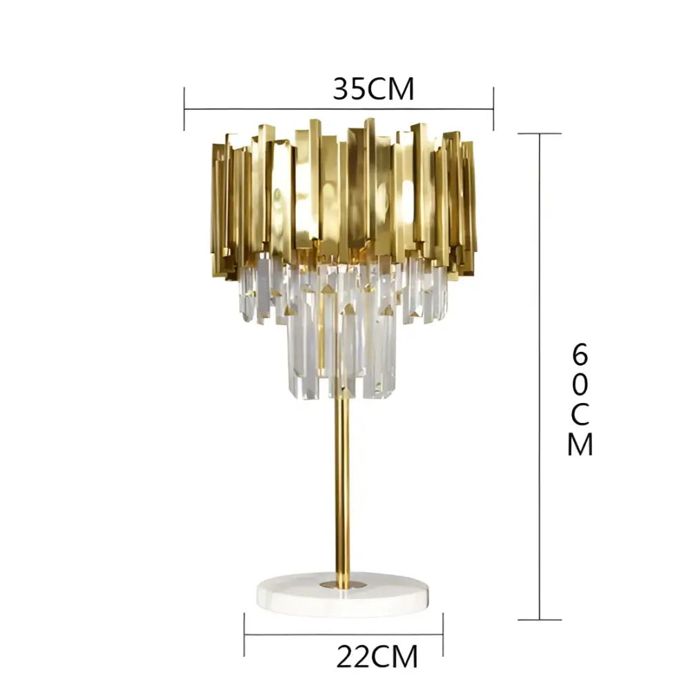 Gold Crystal Marble Floor Lamp