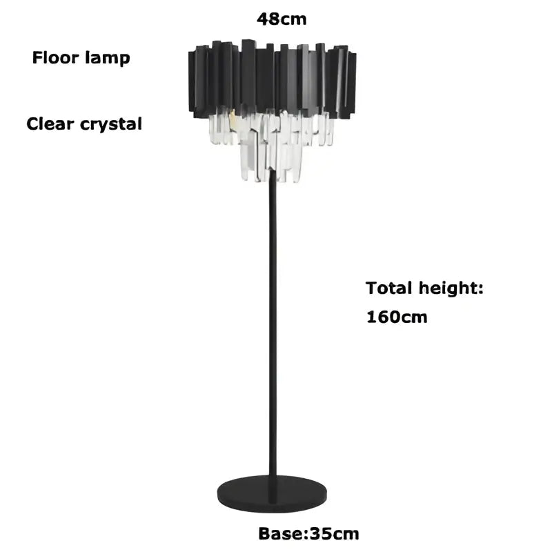 Gold Crystal Marble Floor Lamp
