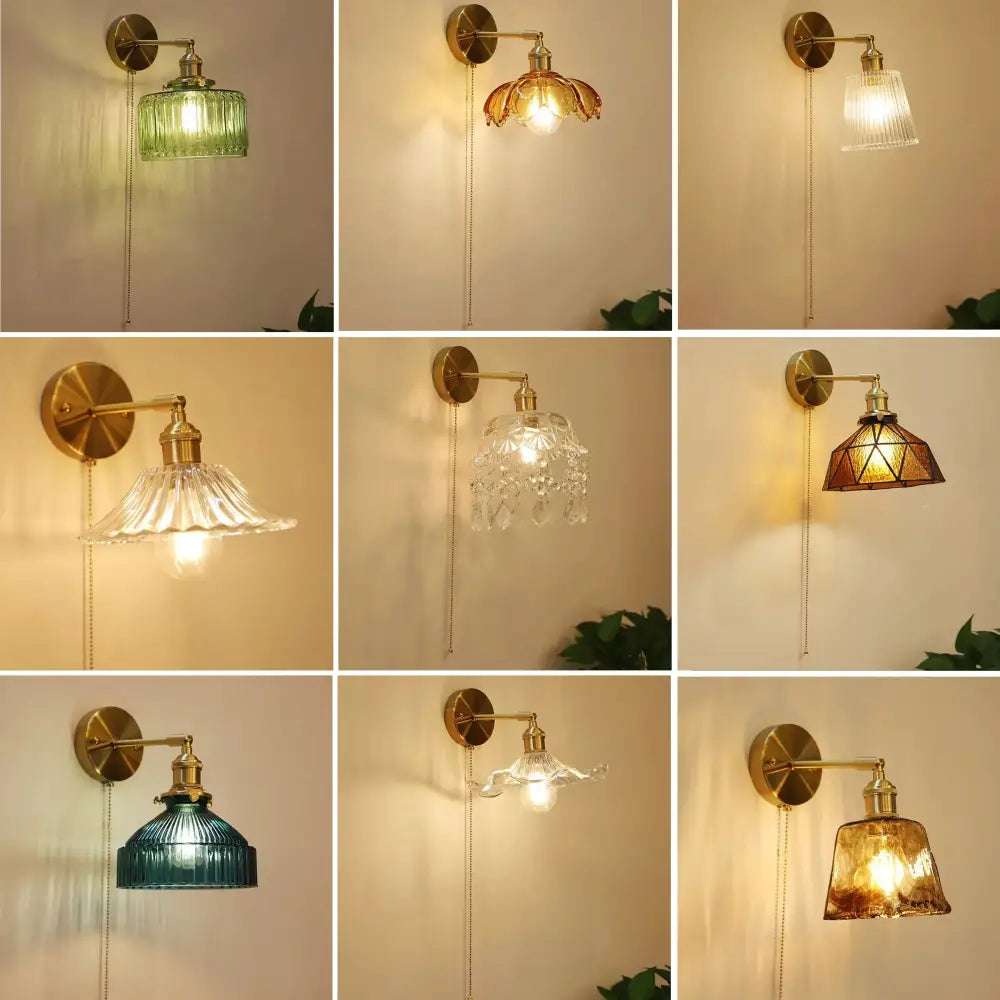 Wall Lamp Art Deco Brass Bedroom Sconce