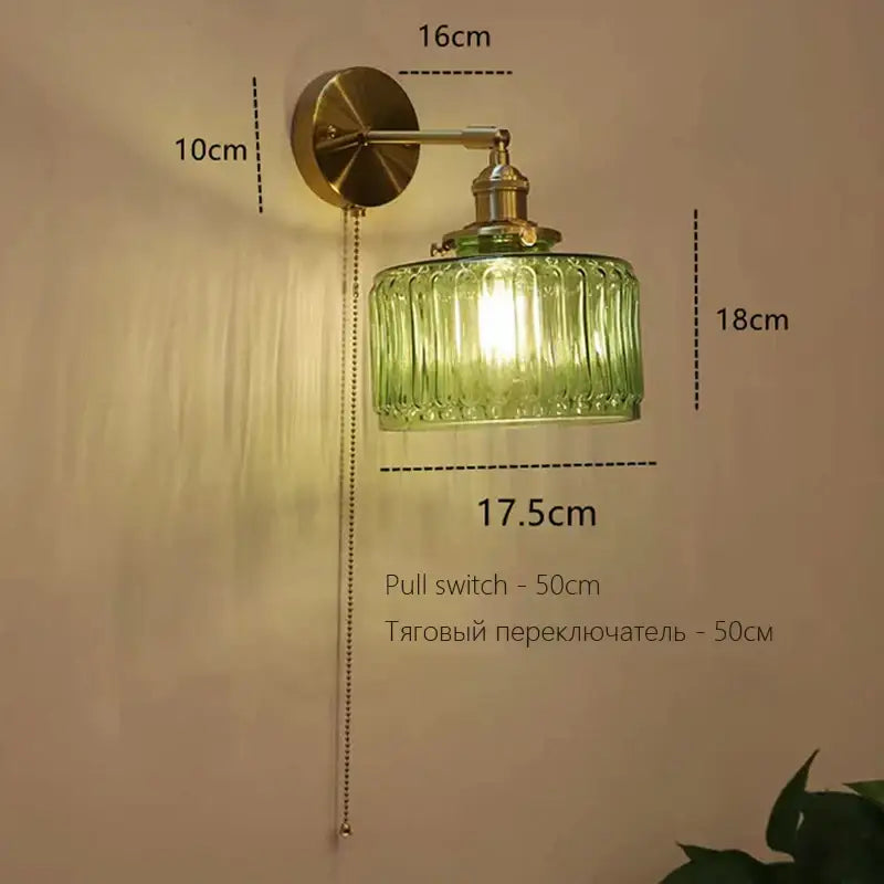 Wall Lamp Art Deco Brass Bedroom Sconce
