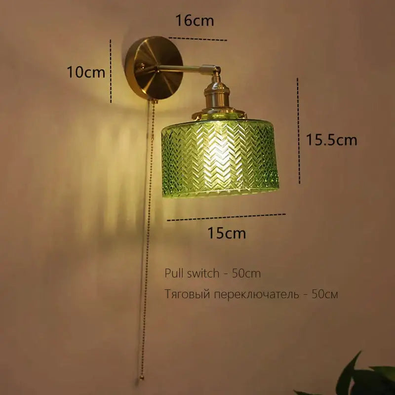 Wall Lamp Art Deco Brass Bedroom Sconce