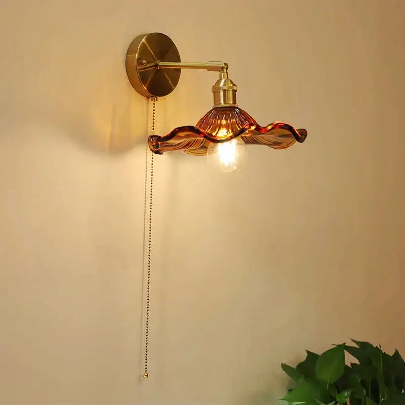 Wall Lamp Art Deco Brass Bedroom Sconce