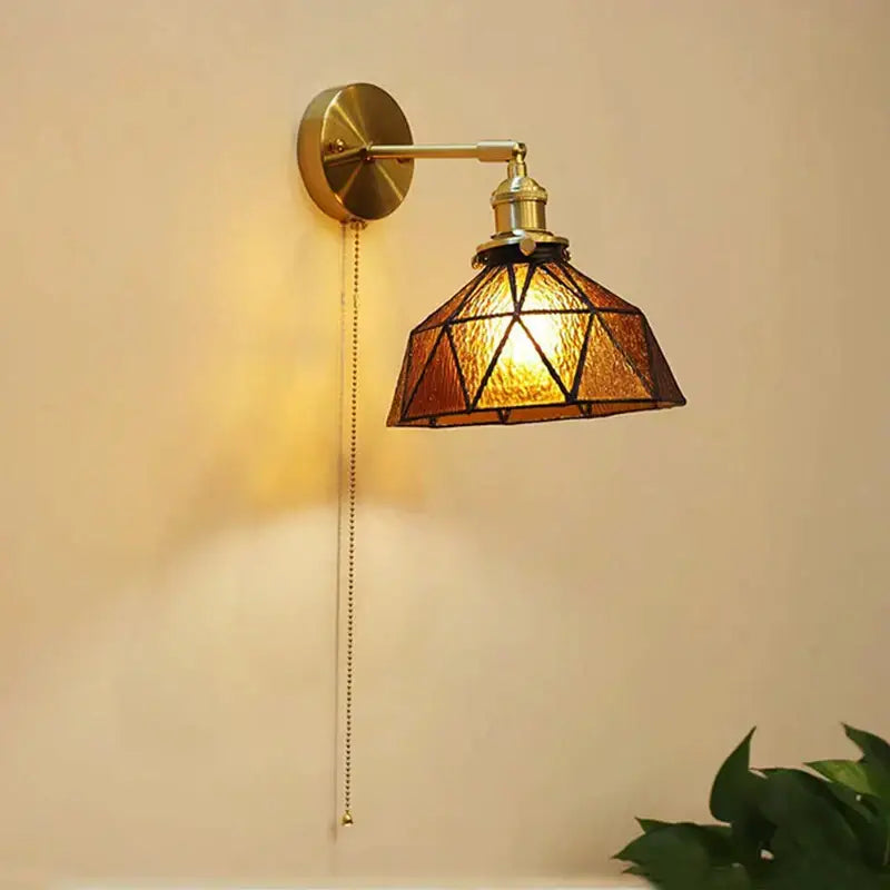 Wall Lamp Art Deco Brass Bedroom Sconce