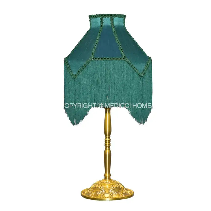Green Velvet Art Deco Lampshade