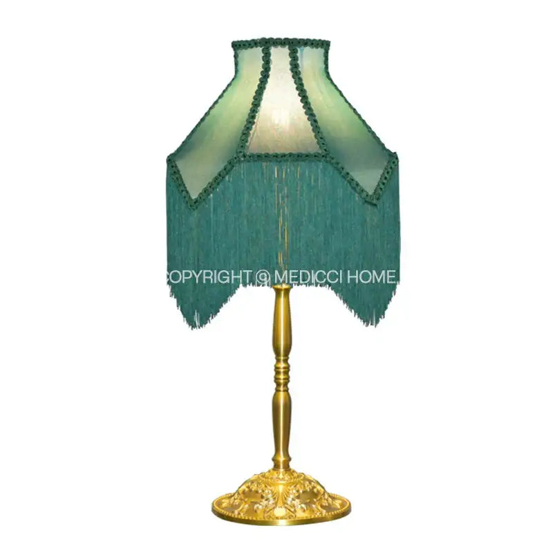 Green Velvet Art Deco Lampshade
