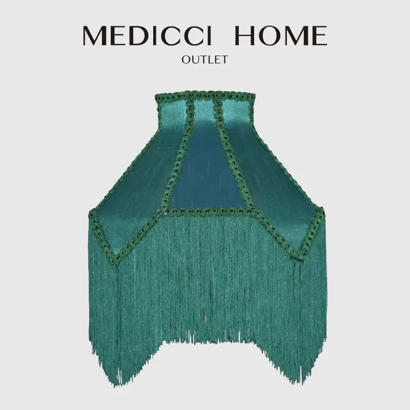 Green Velvet Art Deco Lampshade