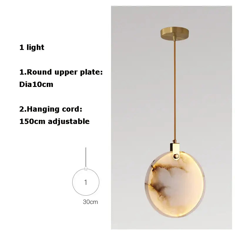 Marble Art Deco Pendant