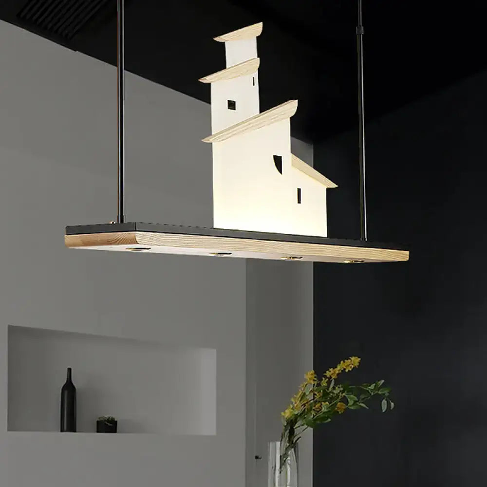 Light Wood Ceiling Light