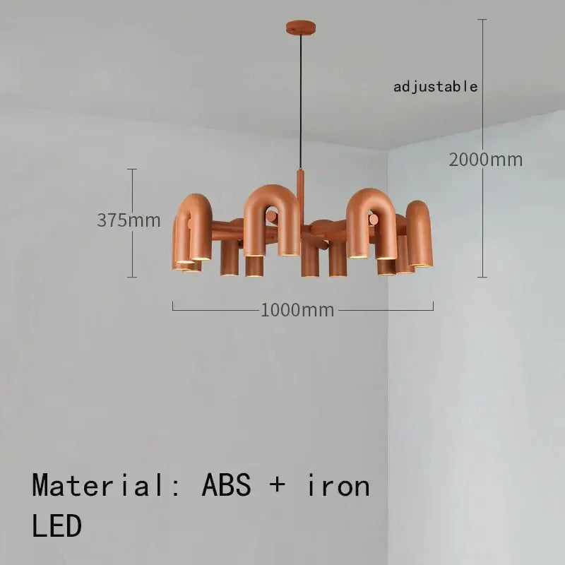 Teal Art Deco Pendant Light