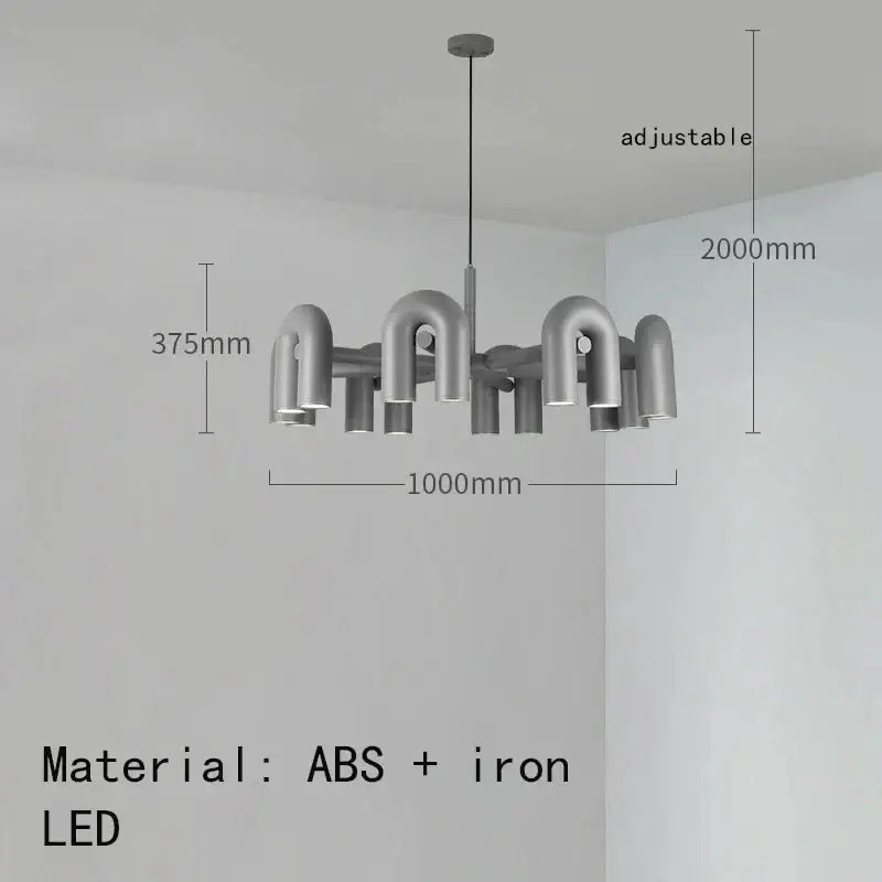 Teal Art Deco Pendant Light