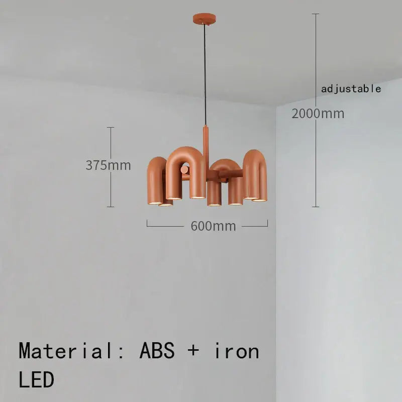 Teal Art Deco Pendant Light