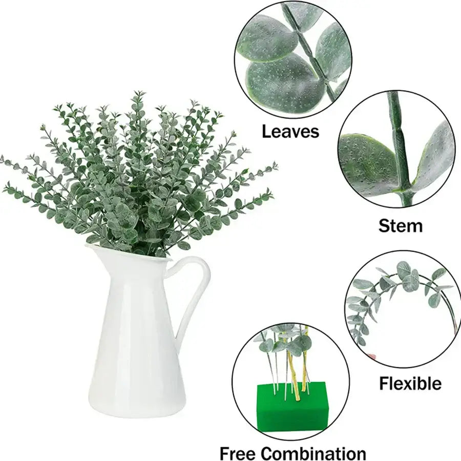Green Eucalyptus Leaves Set