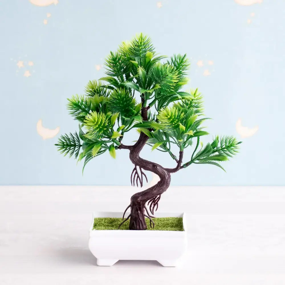 Green Pink Bonsai Tree