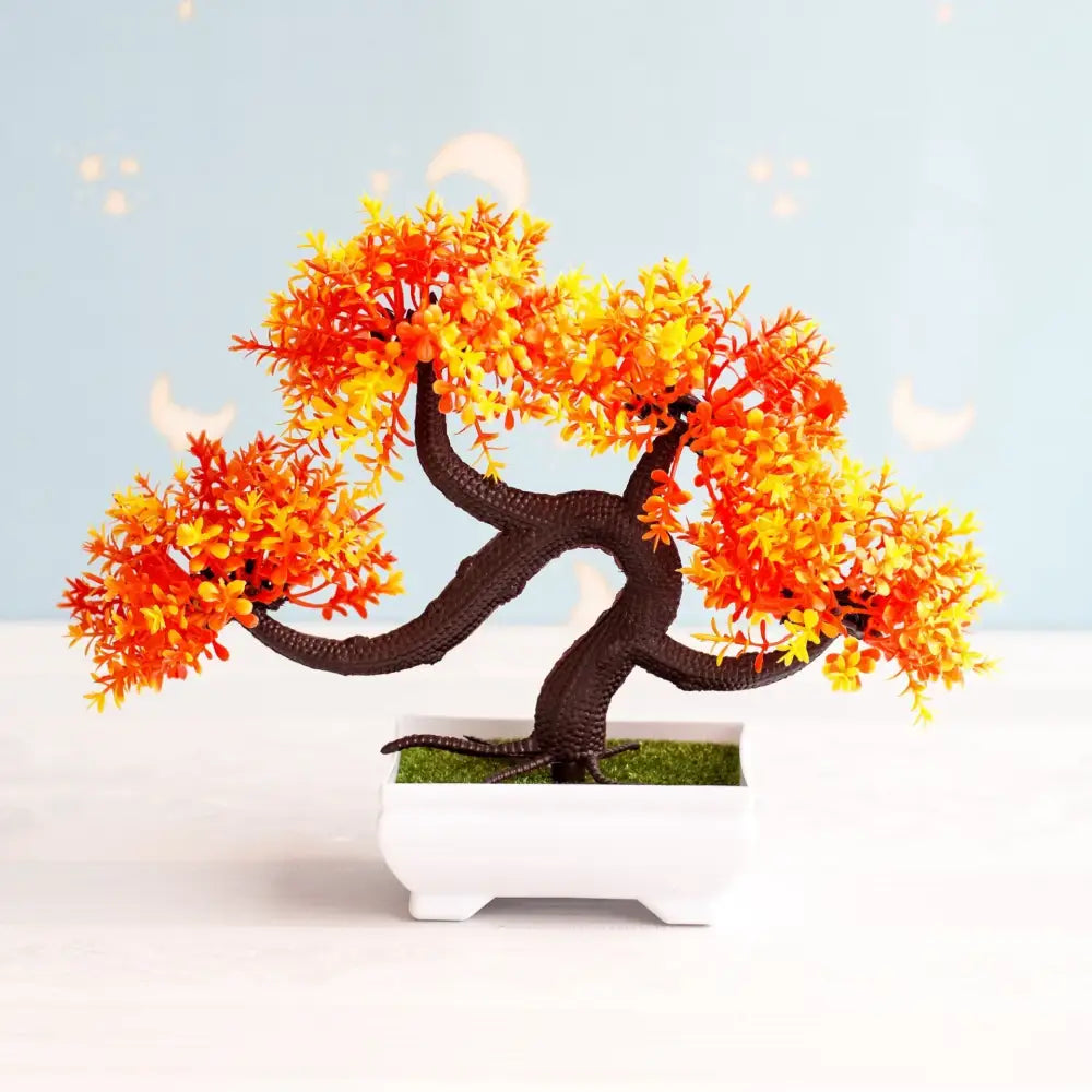 Green Pink Bonsai Tree