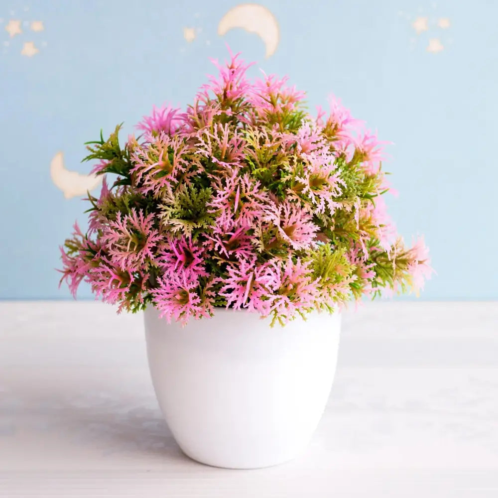 Green Pink Bonsai Tree