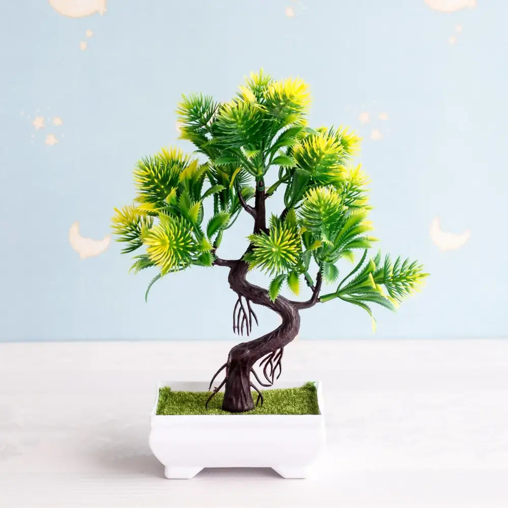 Green Pink Bonsai Tree