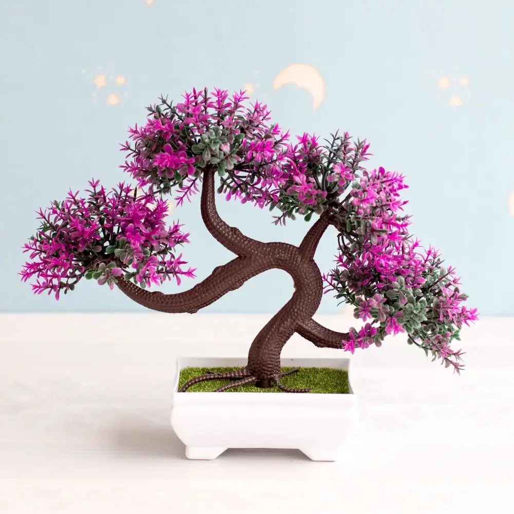 Green Pink Bonsai Tree