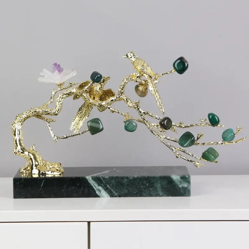 Amethyst Golden Tree Decor