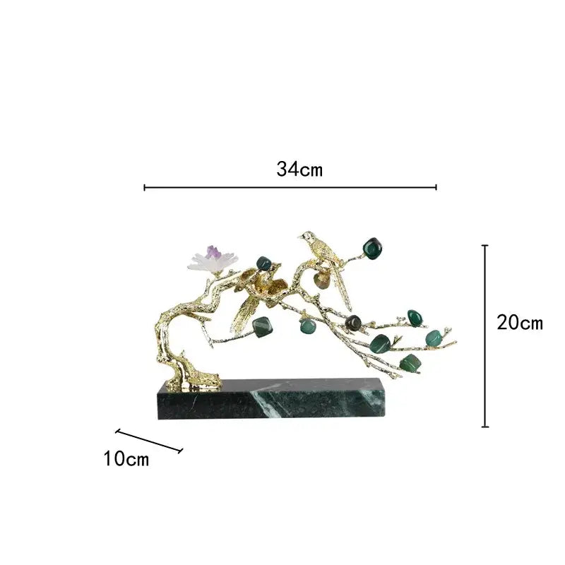 Amethyst Golden Tree Decor