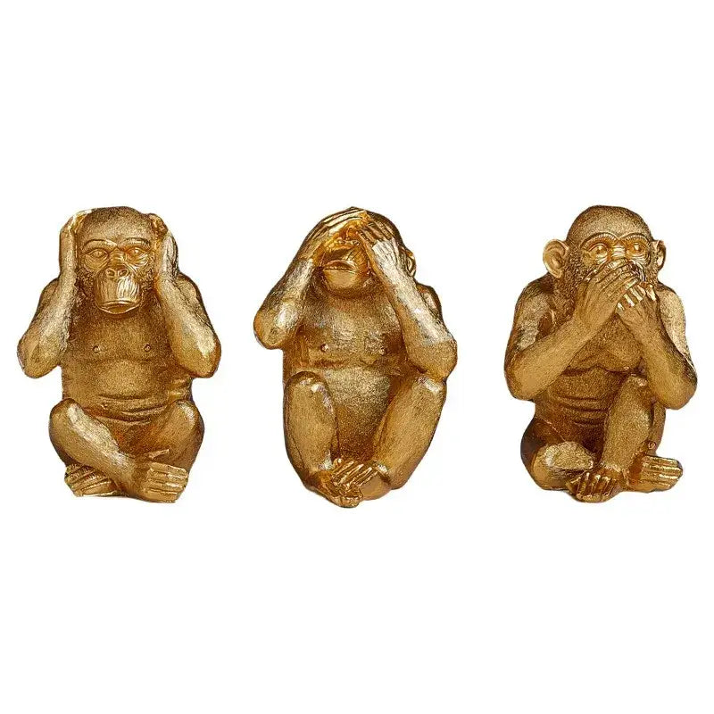 Gold Monkey Sculpture Decor