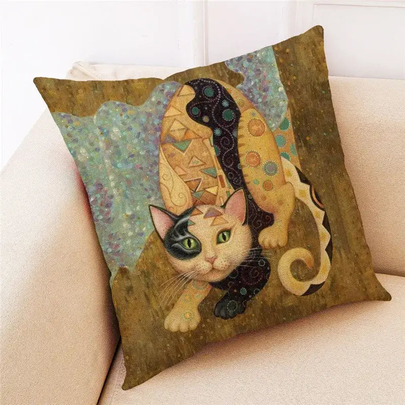 Cat Print Cushion Covers