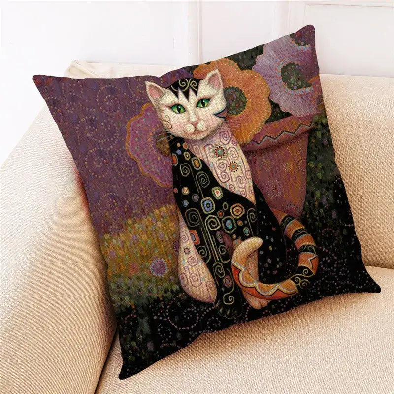 Cat Print Cushion Covers