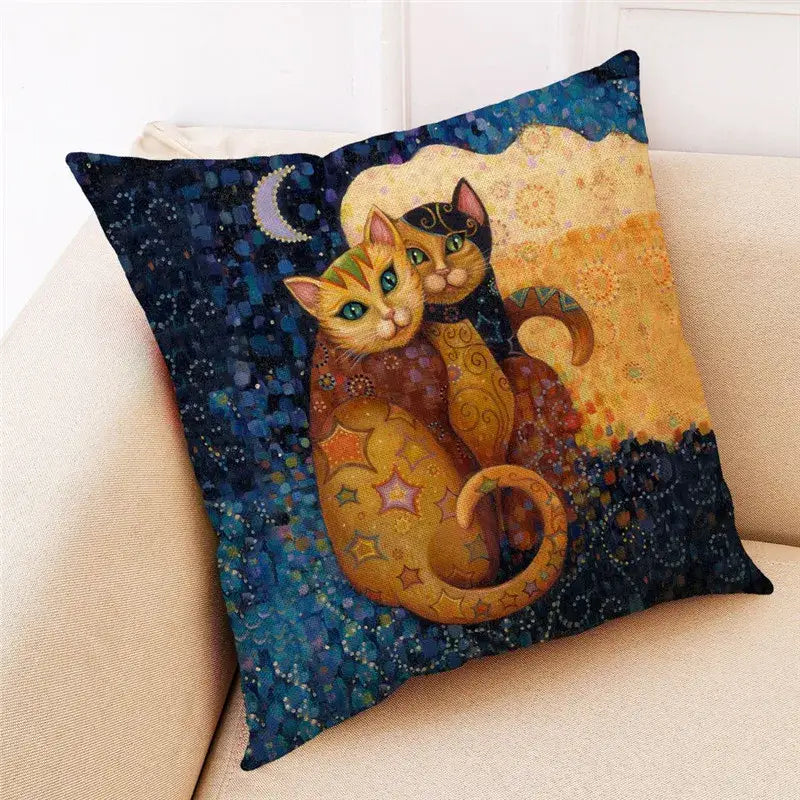 Cat Print Cushion Covers
