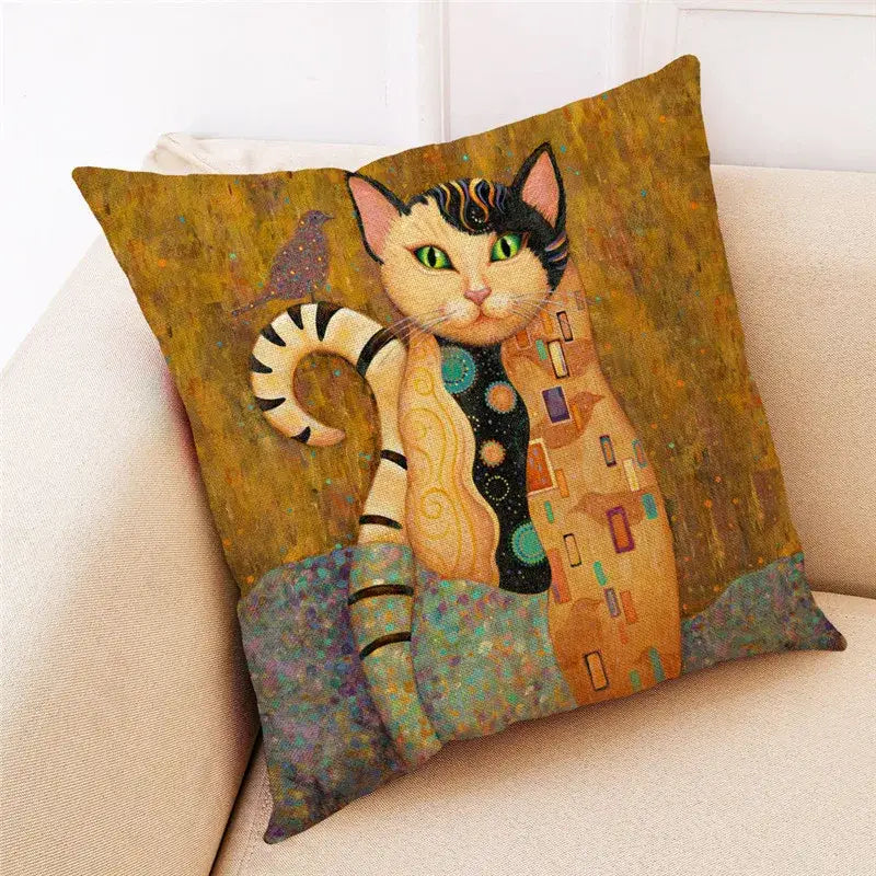 Cat Print Cushion Covers