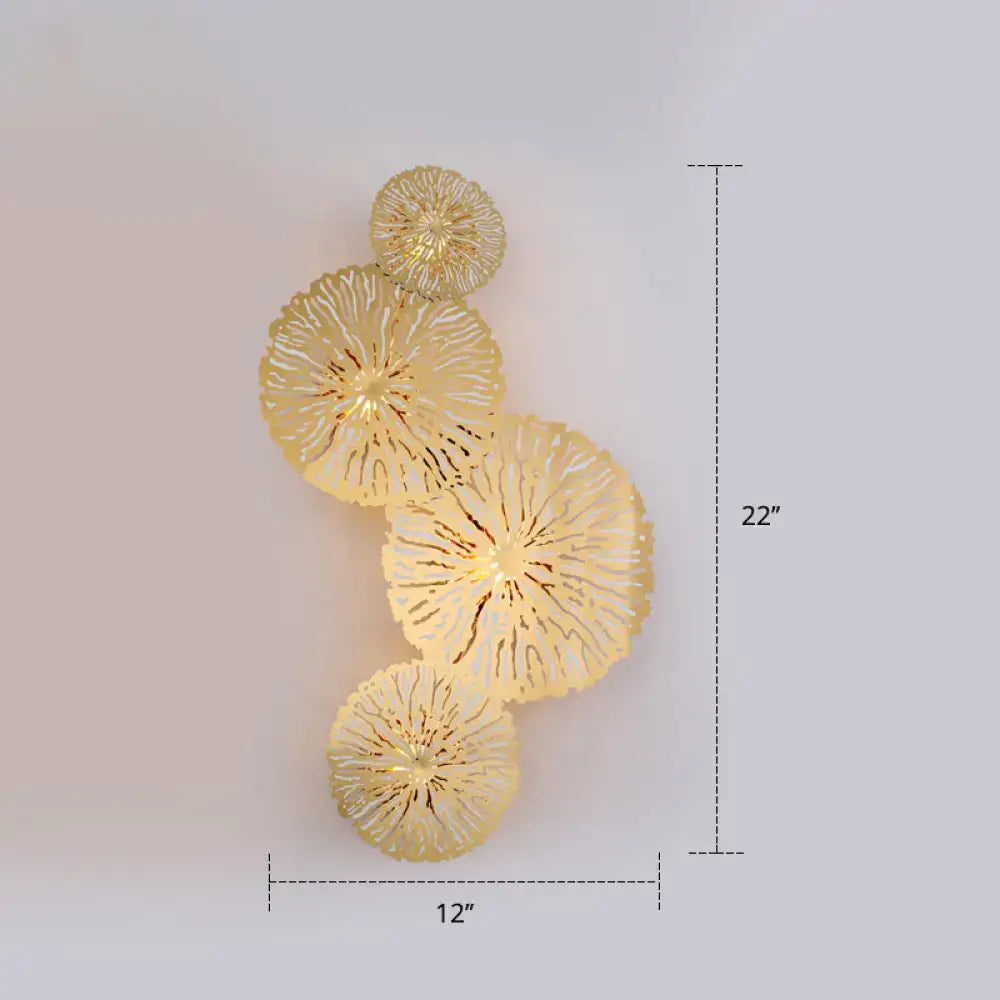 Gold Lotus Leaf Sconce