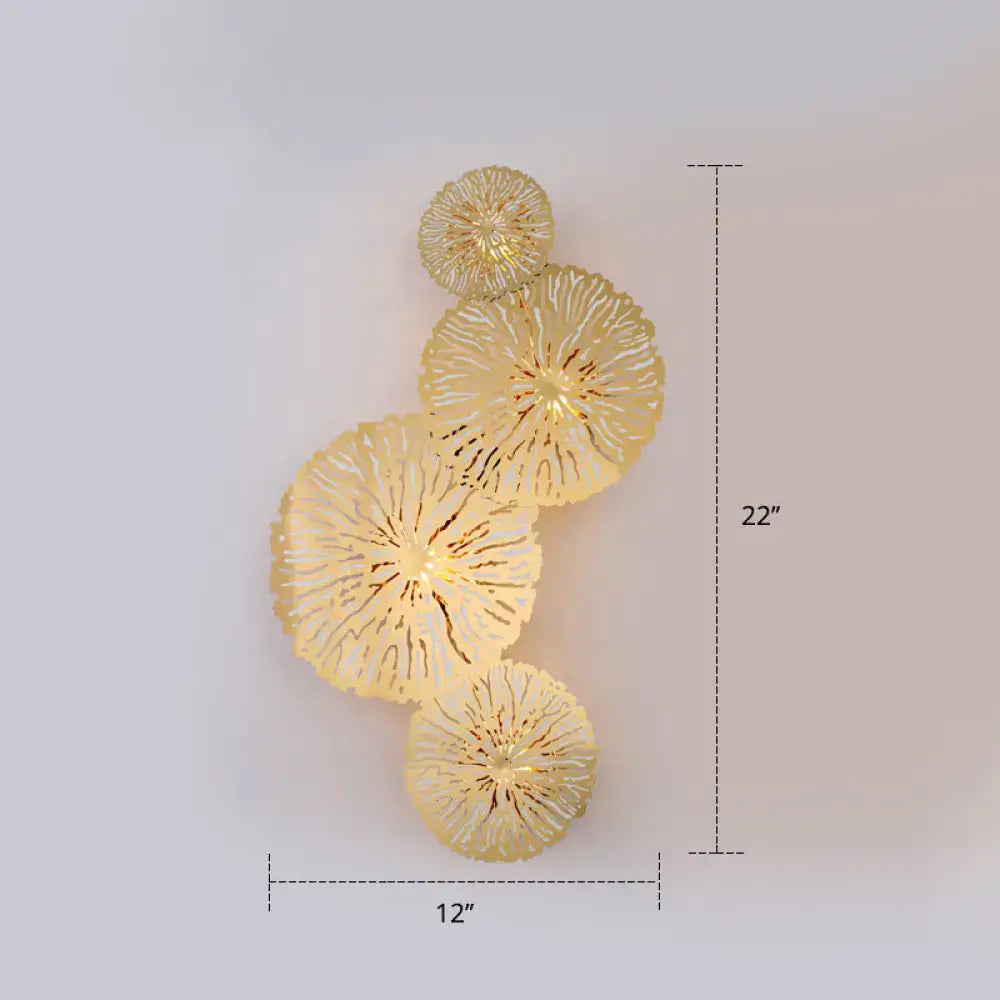 Gold Lotus Leaf Sconce