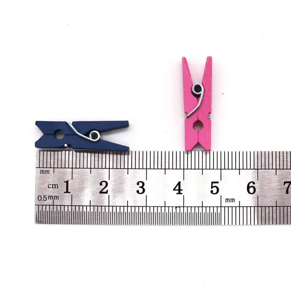 Colorful Wooden Photo Clips