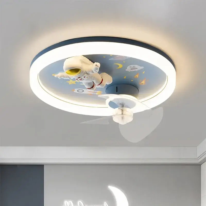 Blue Yellow Modern Ceiling Fan