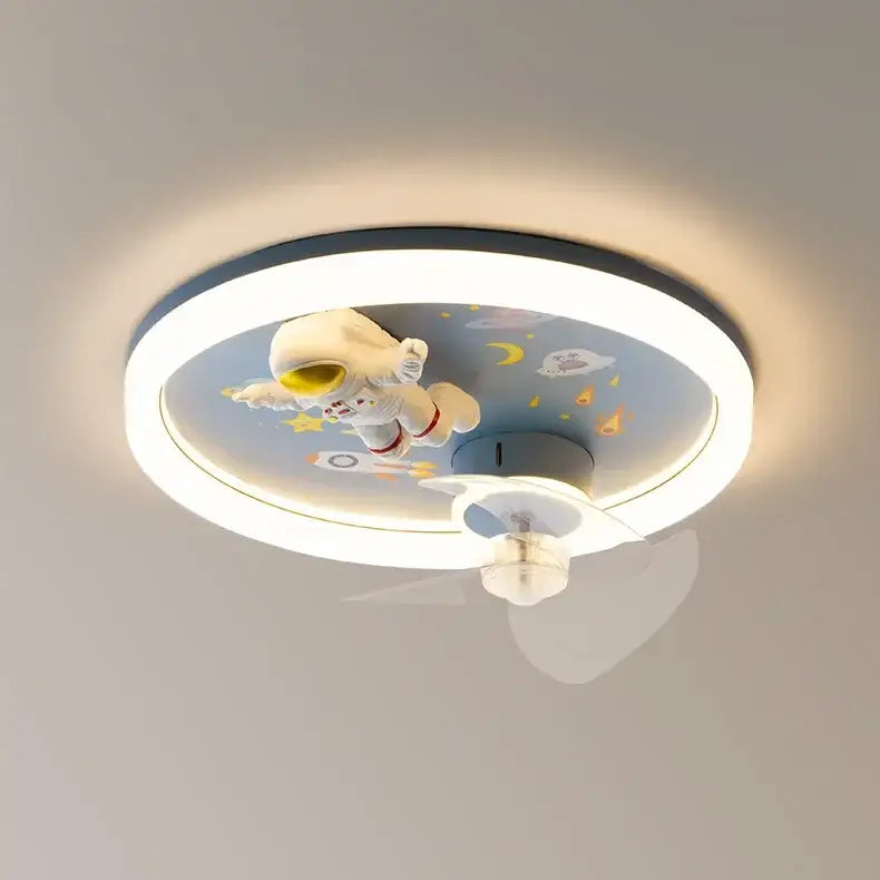 Blue Yellow Modern Ceiling Fan