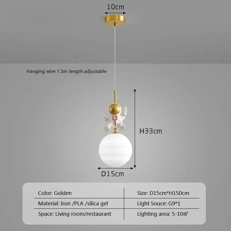 Gold Moon LED Pendant Light