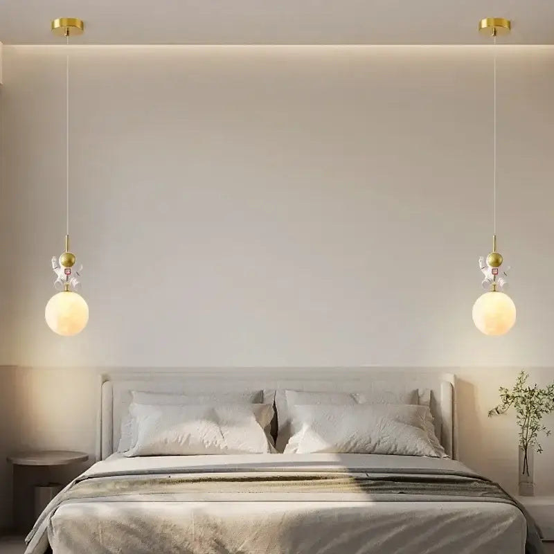 Gold Moon LED Pendant Light