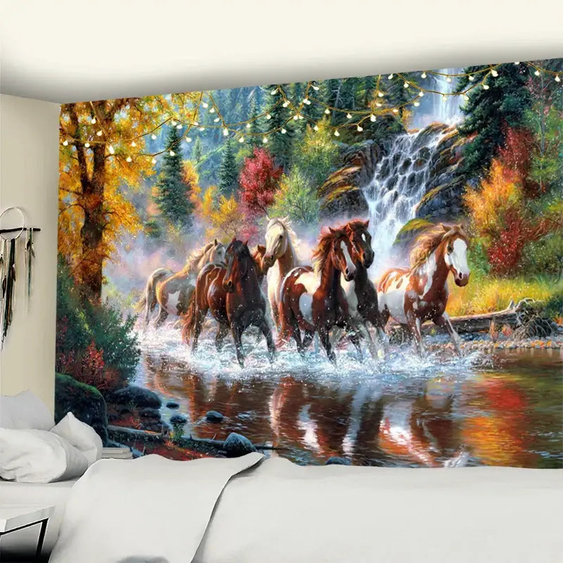 Galloping Horse Tapestry Art