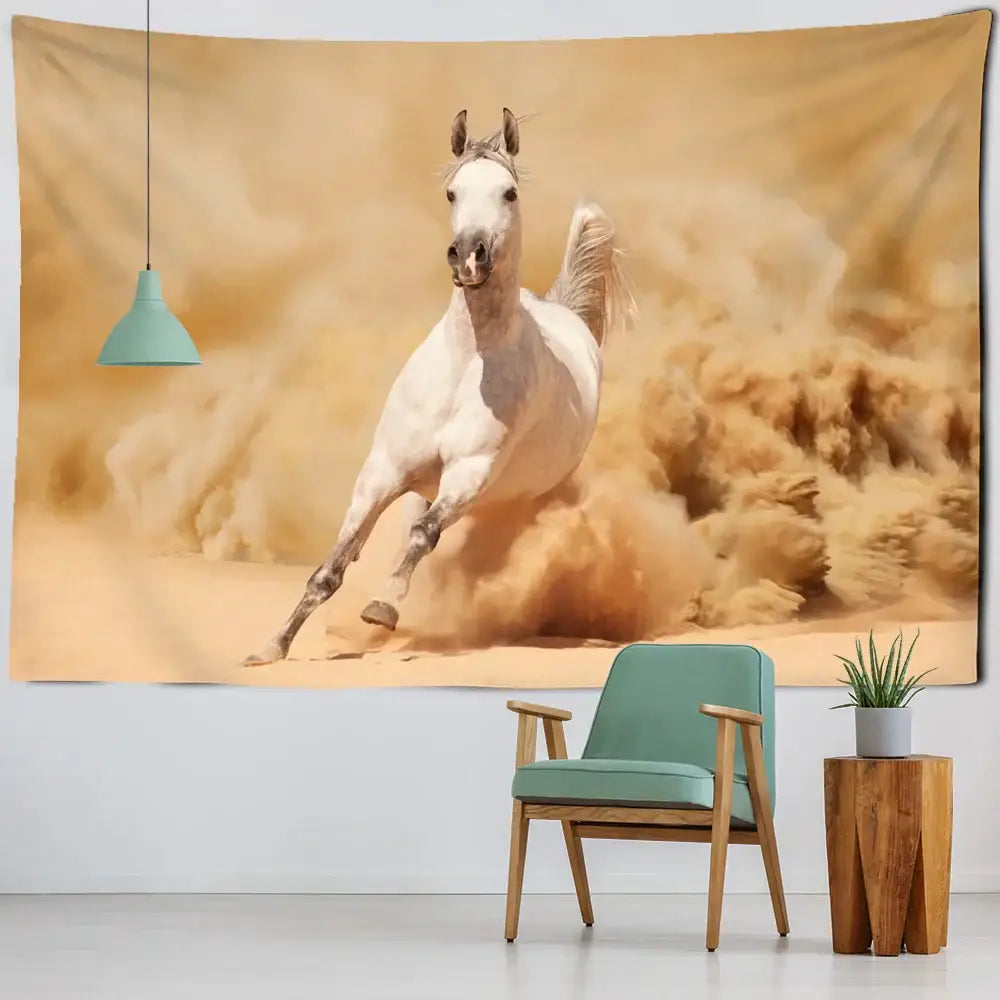 Galloping Horse Tapestry Art