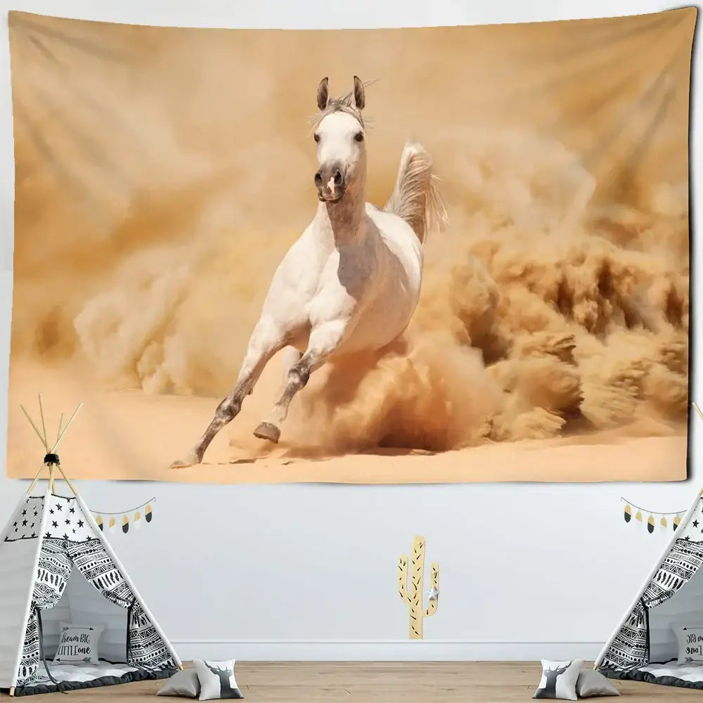 Galloping Horse Tapestry Art