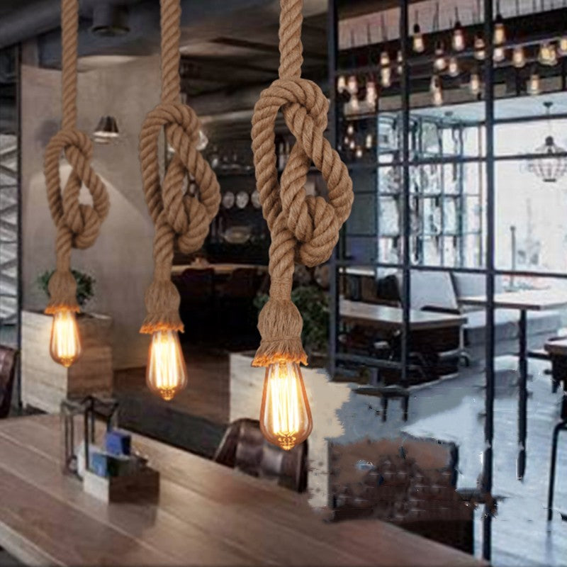 Hemp Rope Vintage Chandelier