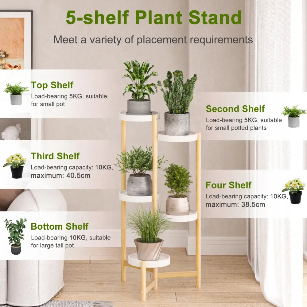 White Gold Tiered Plant Stand