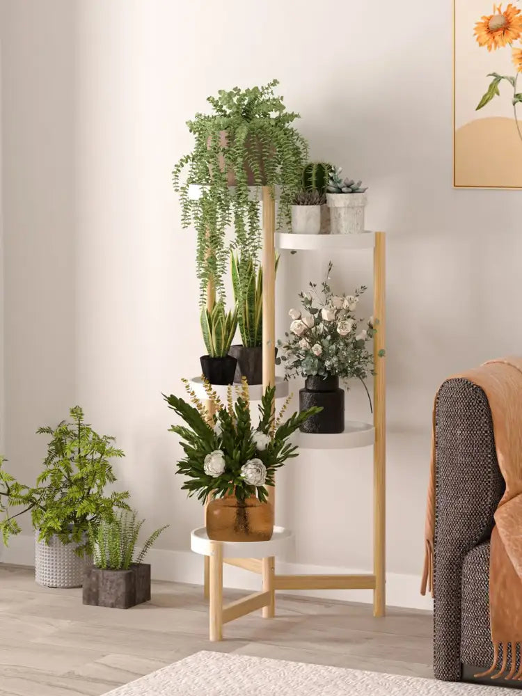White Gold Tiered Plant Stand