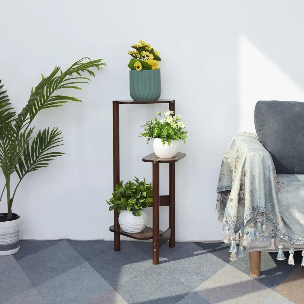 Bamboo Corner Plant Stand