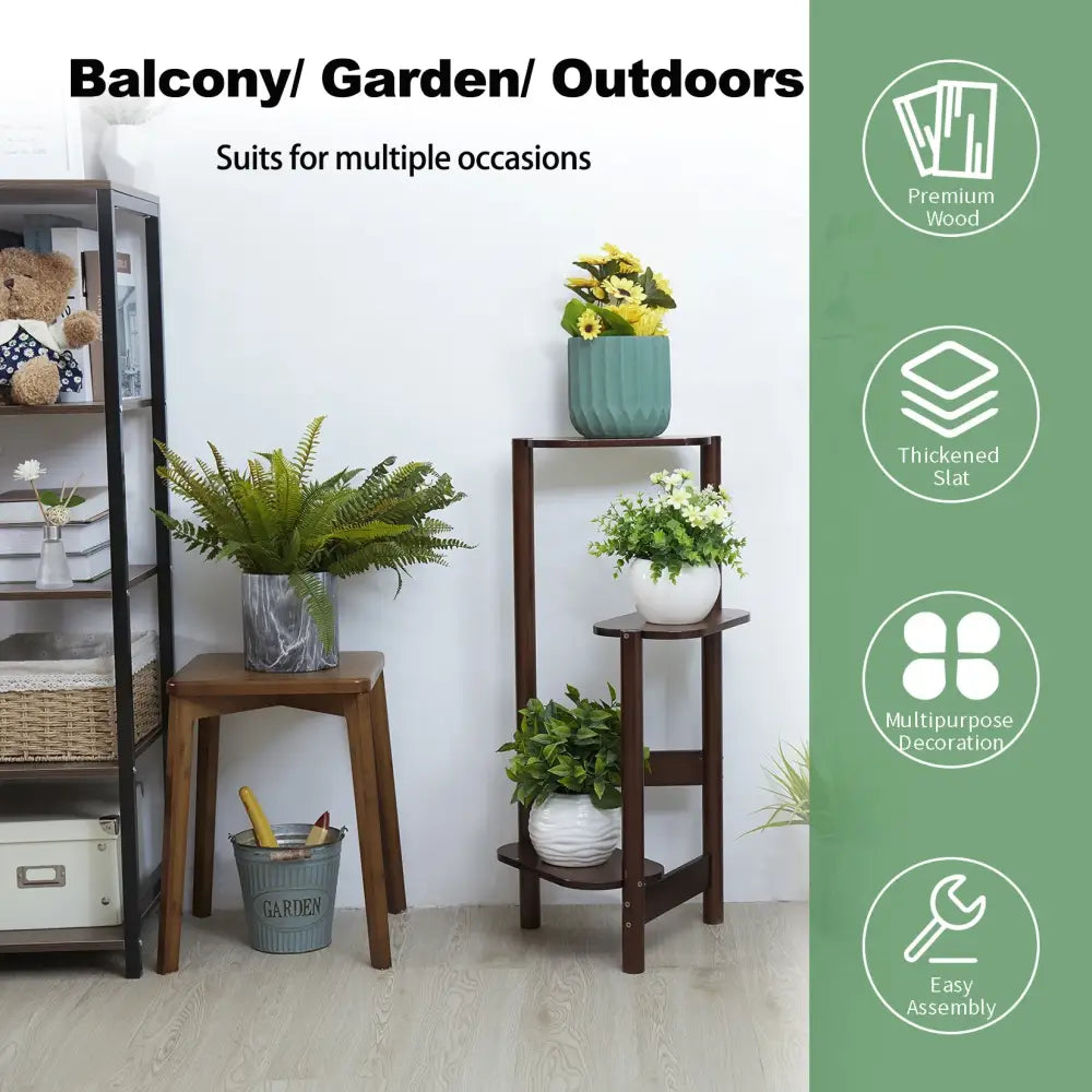 Bamboo Corner Plant Stand