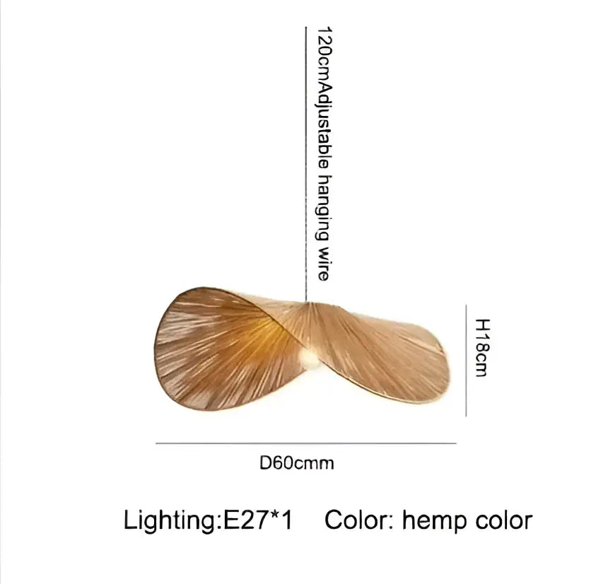 Bamboo Woven Rattan Dining Pendant Light