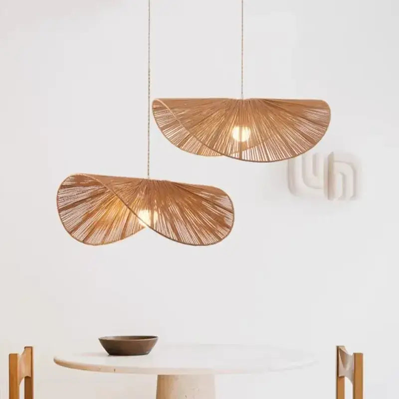 Bamboo Woven Rattan Dining Pendant Light