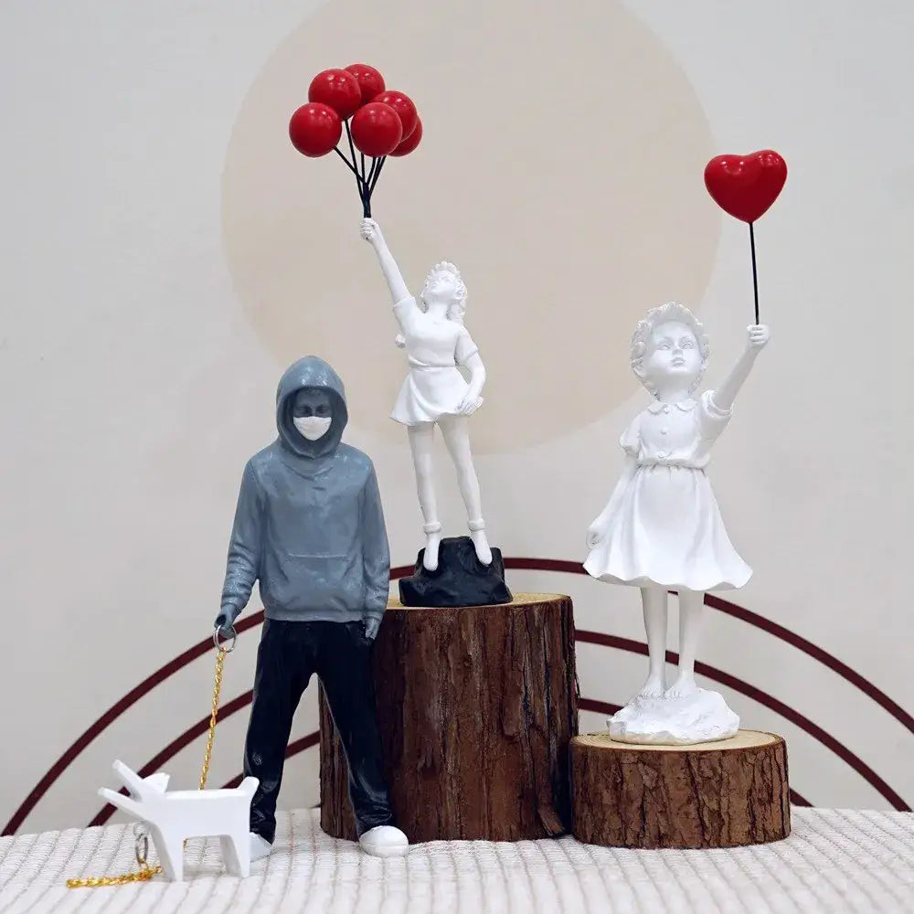 Black White Banksy Figurines